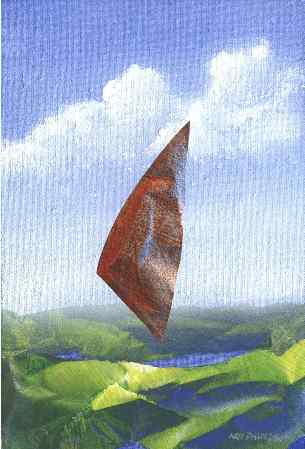 2005 Red Flyer Ascending A6 Acrylic on Canvas