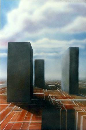 Menhir 66x96cm Acrylic on Paper